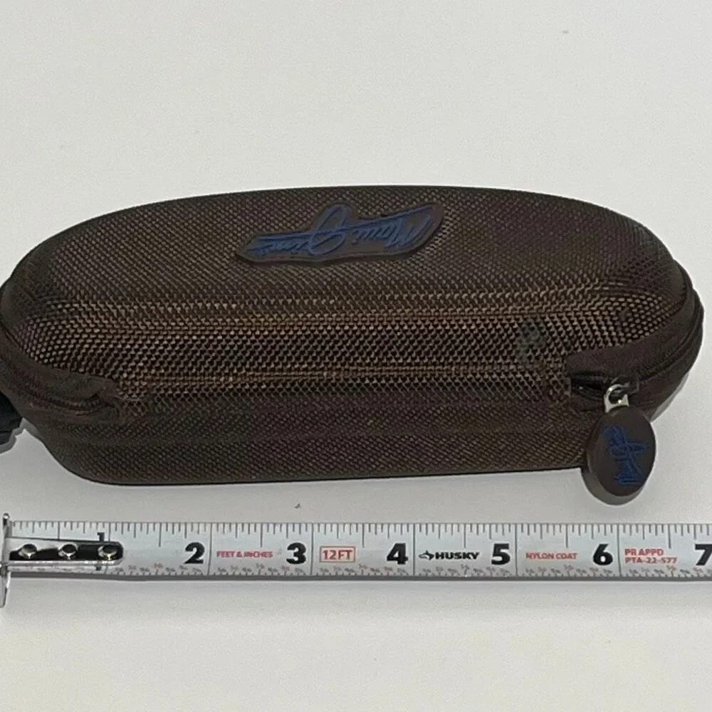 Maui Jim‎ Brown Textured Nylon Clamshell Zip Around Semi-Hard Sunglasses Case